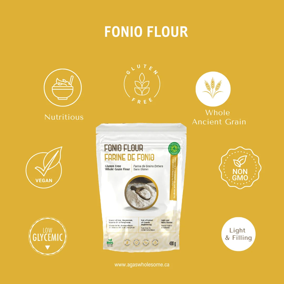 Fonio (Acha) Flour 400g, Gluten Free Whole Grain Flour