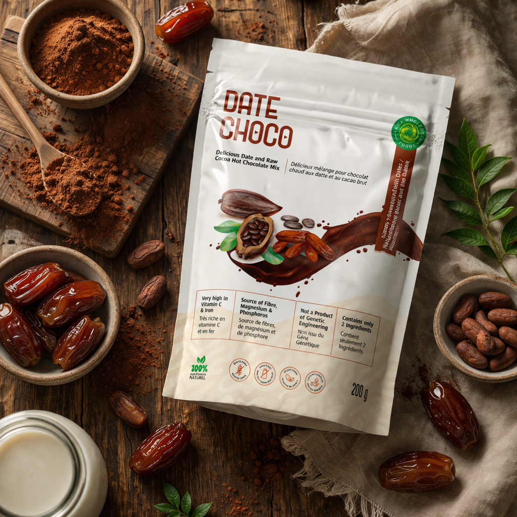 Date Choco, Dairy & Refined Sugar Free Hot Choco 200g